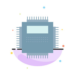 processor hardware computer pc technology flat vector