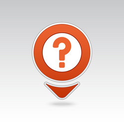 question mark pin map icon pointer markers vector