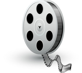 reel film tape bobina realistic isolated vector