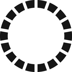 segments arranged in a circular formation create vector image