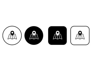 set of pin location icons address vector image