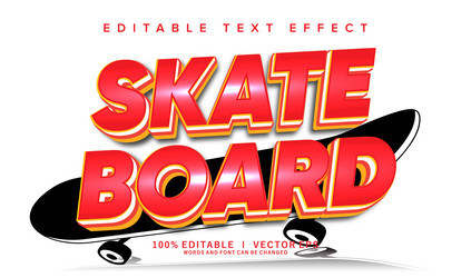 skate board text effect with modern style design vector image