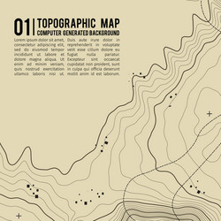 topographic map background with space for copy vector