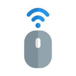wireless mouse connected to device via bluetooth vector image