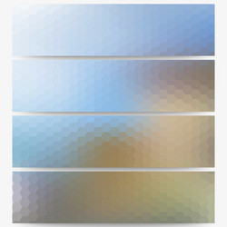 abstract hexagonal headers set blurred design vector