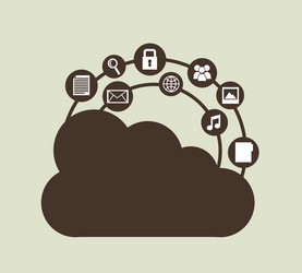 cloud computing design vector image