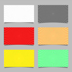 Colored abstract ray burst card background vector