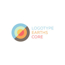 earths crust the core section abstract geodesic vector image