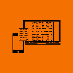 exchanging data icon vector image