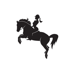 Horse and Rider Icon Vector Image