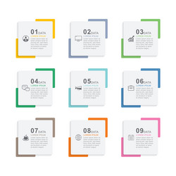 Data Square Index Template vector image