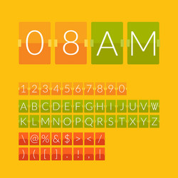 flat countdown timer vector image