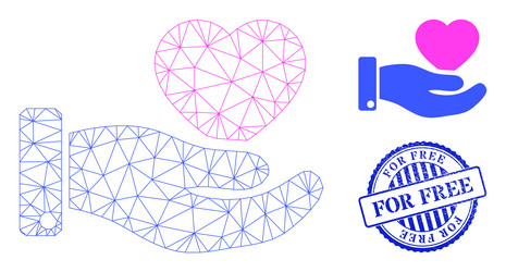 for free distress seal stamp and web net favourite vector image