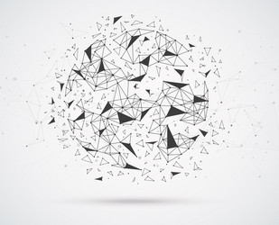 global network connections with points and lines vector image
