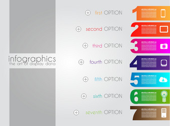 infographic templated with paper number shapes vector image