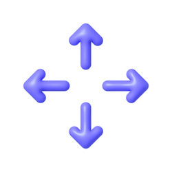 move 3d icon mouse pointer cursor vector image