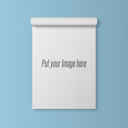 realistic blank template of open notepad vector