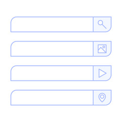 search bar design element set of boxes vector