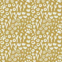 simple floral seamless pattern with bird tracks vector image