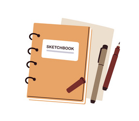 sketchbook notebook for sketching notepad vector image