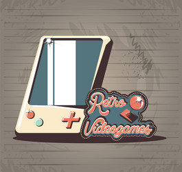 video game retro device vector image