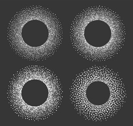 White Snow Frame with Particle Dots vector image