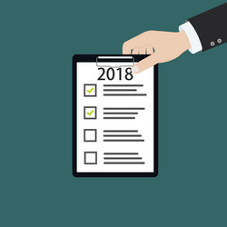 2018 new year resolution and target business vector image