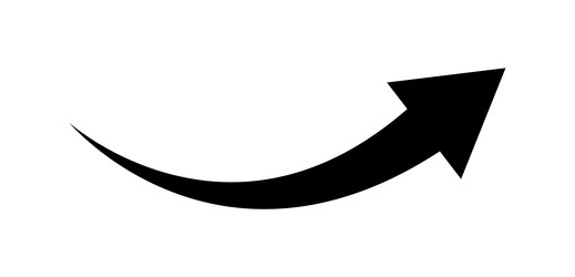 black arrow pointer icon isolated vector image
