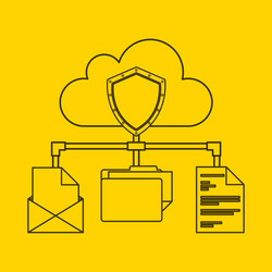 cloud computing data storage vector image