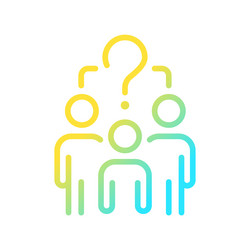 common question gradient linear icon vector image
