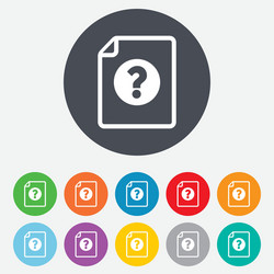 file document help icon question mark symbol vector image