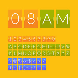 flat countdown timer vector image