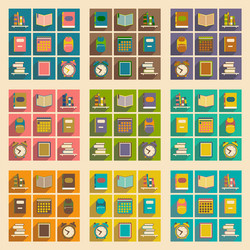 flat with shadow concept and mobile application vector image