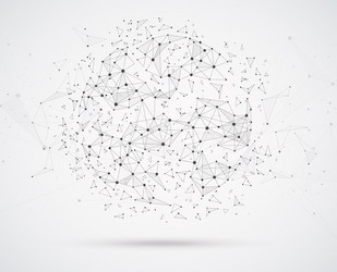 global network connections with points and lines vector image