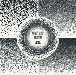 halftone background with dots dotwork engraving vector image
