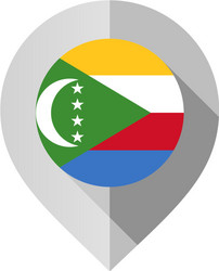 Marker with flag for map vector