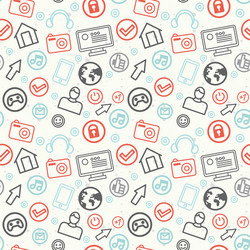 Colorful internet seamless pattern Royalty Free Vector Image