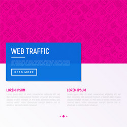 Web traffic concept with thin line icons vector