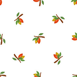 cocoa branch pattern seamless vector image