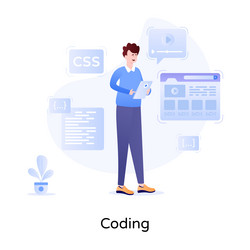 coding vector image