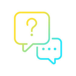 interview question gradient linear icon vector image