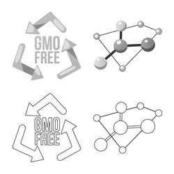 isolated object of and symbol set ve vector image