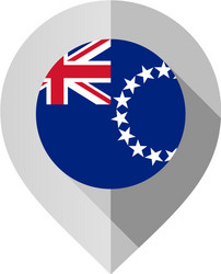 marker with flag for map vector image