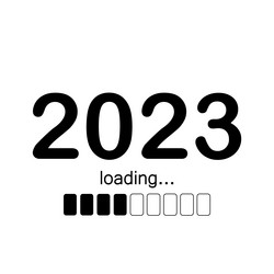 progress bar showing loading of 2023 year new vector image