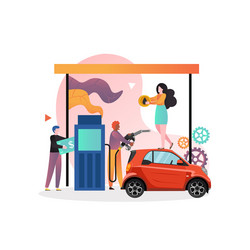 refueling concept for web banner website vector image