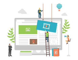 Web development concept banner Royalty Free Vector Image