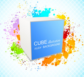 Abstract Cube Splash Background vector image