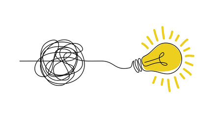 Complex Idea - Simplifying Thoughts vector image