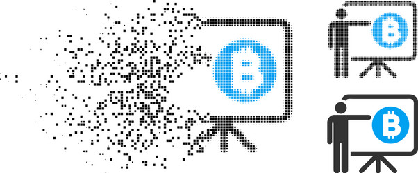 Dispersing Bitcoin Lecture vector image