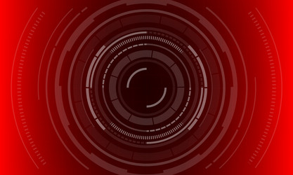 Hud sci-fi circle interface screen view white vector